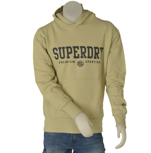 FELPA GARZATA UOMO RAGAZZO CAPPUCCIO TASCHE STAMPA MARCA SUPERDRY ART. M2012562A