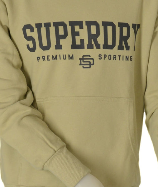 FELPA GARZATA UOMO RAGAZZO CAPPUCCIO TASCHE STAMPA MARCA SUPERDRY ART. M2012562A
