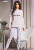 PIGIAMA DONNA RAGAZZA PURO COTONE LEGGERO FIORI ROSSOPORPORA ART. CERONNE