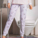 PIGIAMA DONNA RAGAZZA PURO COTONE LEGGERO FIORI ROSSOPORPORA ART. CERONNE