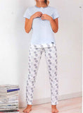 PIGIAMA DONNA RAGAZZA SERAFINO PURO COTONE POIS MARCA OHANA ART. 21464
