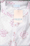 CAMICIA DA NOTTE DONNA MEZZA MANICA PURO COTONE FIORI MARCA OHANA ART. 21487