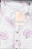 CAMICIA DA NOTTE DONNA SPALLA LARGA PURO COTONE FIORI MARCA OHANA ART. 21487