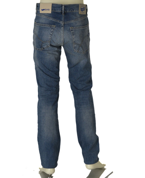 JEANS UOMO ZIP BOTTONE CINQUE TASCHE SLIM FIT MARCA GAS ART.ALBERT A3067WZ22