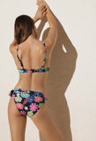 Bikini donna Ysabel Mora art 82329 coppa C imbottito mutanda alta floreale