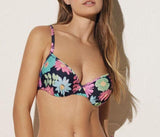 Bikini donna Ysabel Mora art 82329 coppa C imbottito mutanda alta floreale