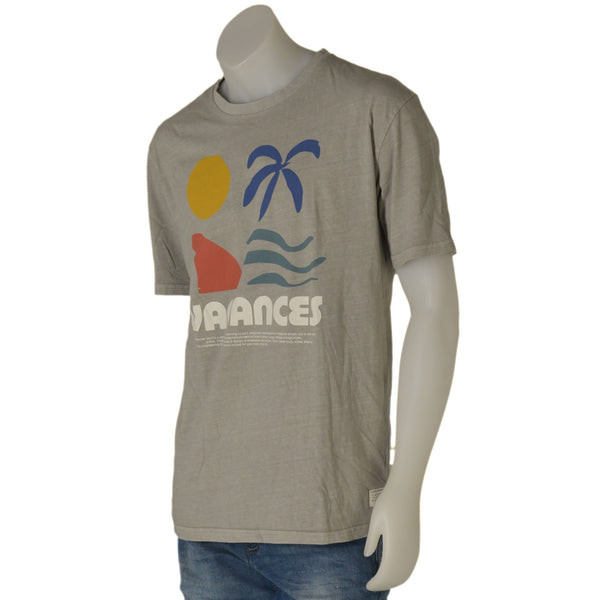 T-SHIRT UOMO COTONE MEZZA MANICA GIROCOLLO STAMPA MARCA LOSAN ART. 31K-1018AL