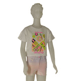 T-SHIRT RAGAZZA COTONE MEZZA MANICA GIROCOLLO CORTA LARGA MARCA LOSAN ART. 31G-1203AL