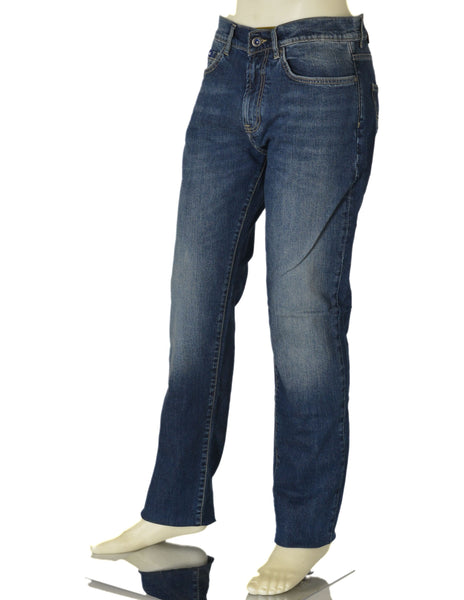 JEANS UOMO ZIP BOTTONE CINQUE TASCHE REGOLARE SCURO MARCA GAS ART. MORRIS A3076