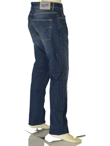 JEANS UOMO ZIP BOTTONE CINQUE TASCHE REGOLARE SCURO MARCA GAS ART. MORRIS A3076